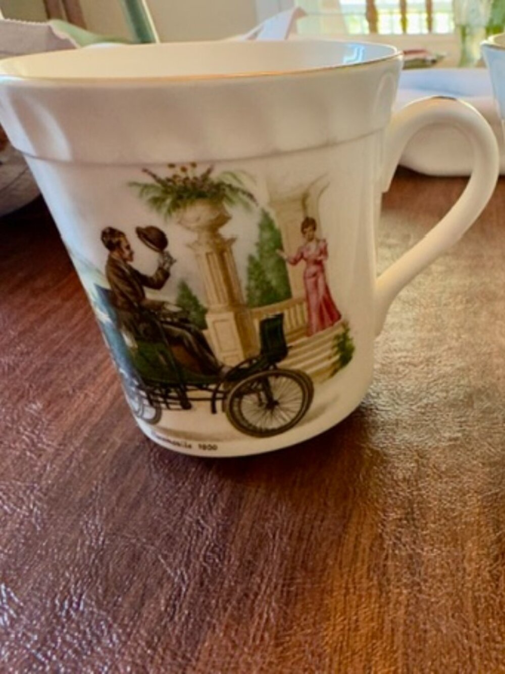 Set of two fine bone china mugs
